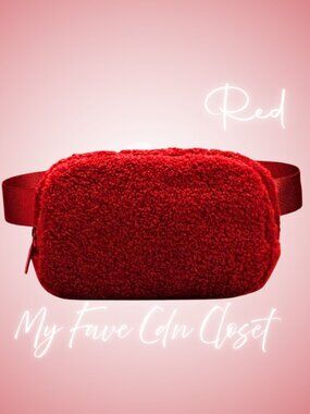 NEW RED Crossbody SHERPA Belt Bag